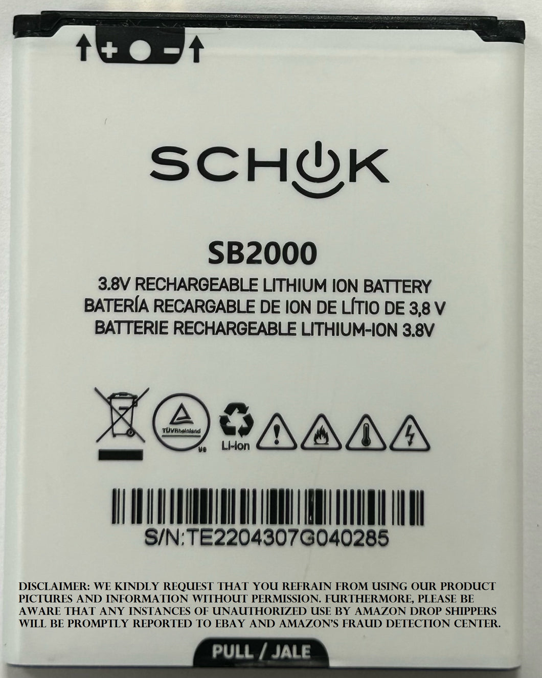 OEM New Battery For SCHOK Flip SC3218T & SC3218B SB2000 2000mAh