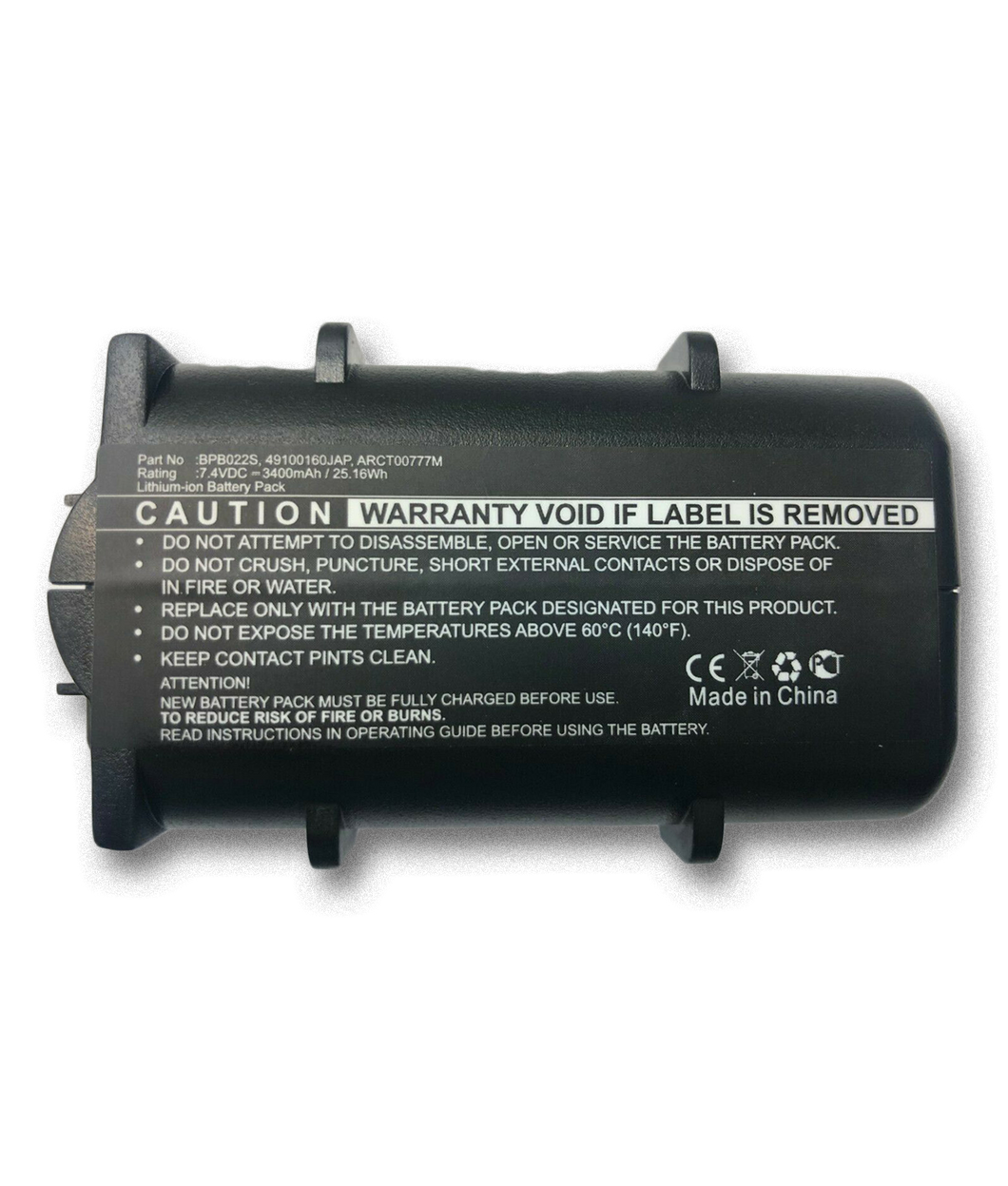 Replacement Battery for Arris BPB022S, 49100160JAP, TM602G/115, TM02A 3400mAh  7.4VDC