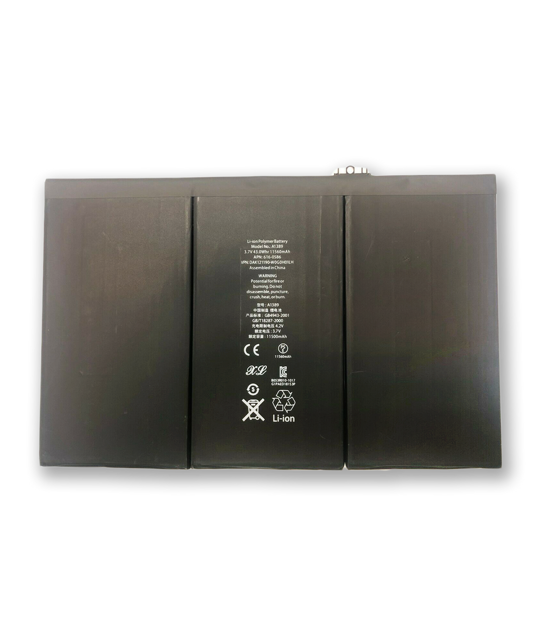 Replacement Battery for Apple iPad 3 & 4 A1389 A1403 A1416 A1430 11560mAh