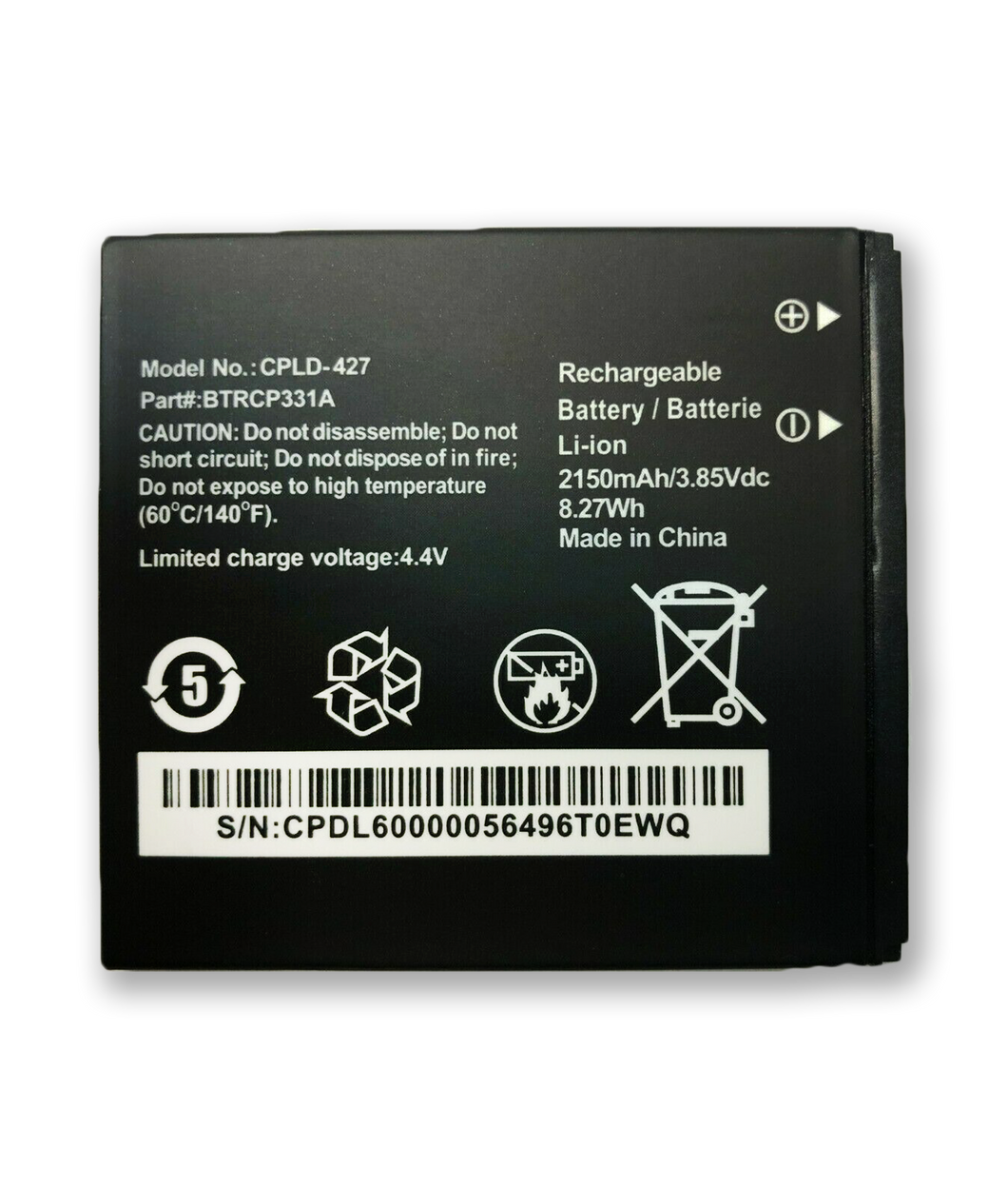 Replacement Battery for Coolpad Surf By T-Mobile CP331A CPLD-427 2150mAh