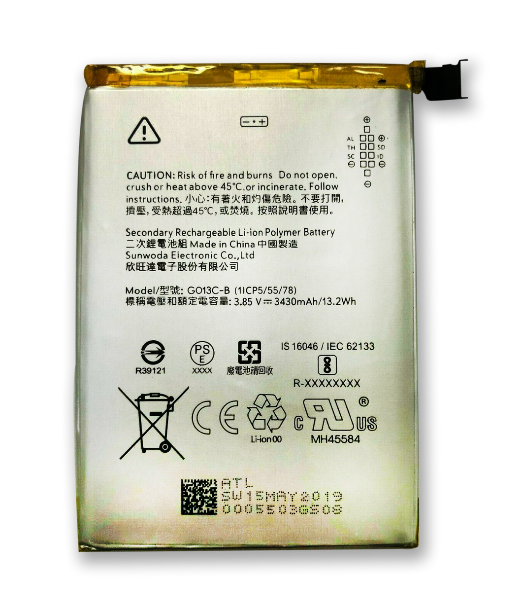 Replacement Battery for Google Pixel 3 XL G013C  3430mAh