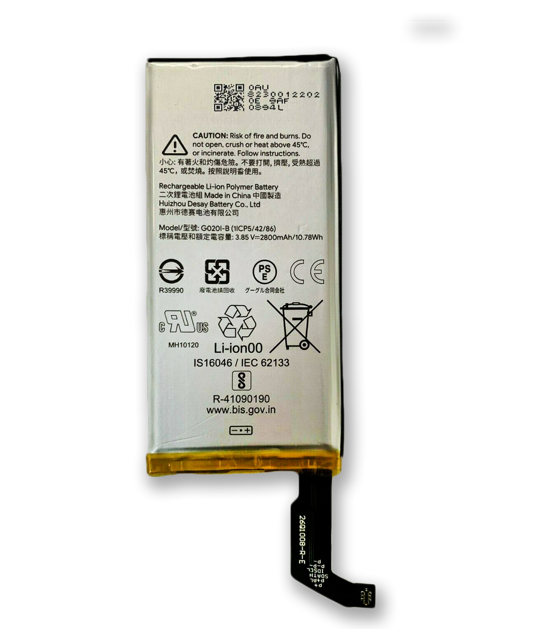 Replacement Battery for Google Pixel 4 G020I-B (1ICP5/42/86) 2800mAh