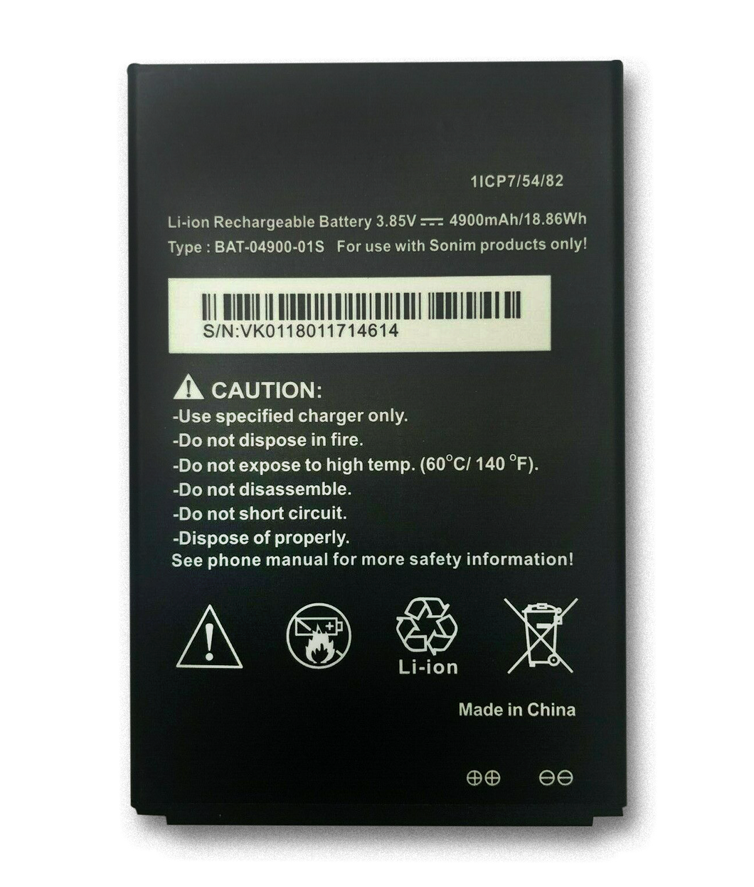 Replacement Battery for Verizon Sonim XP8 XP8800 BAT-04900-01S 3.85V 4900mAh