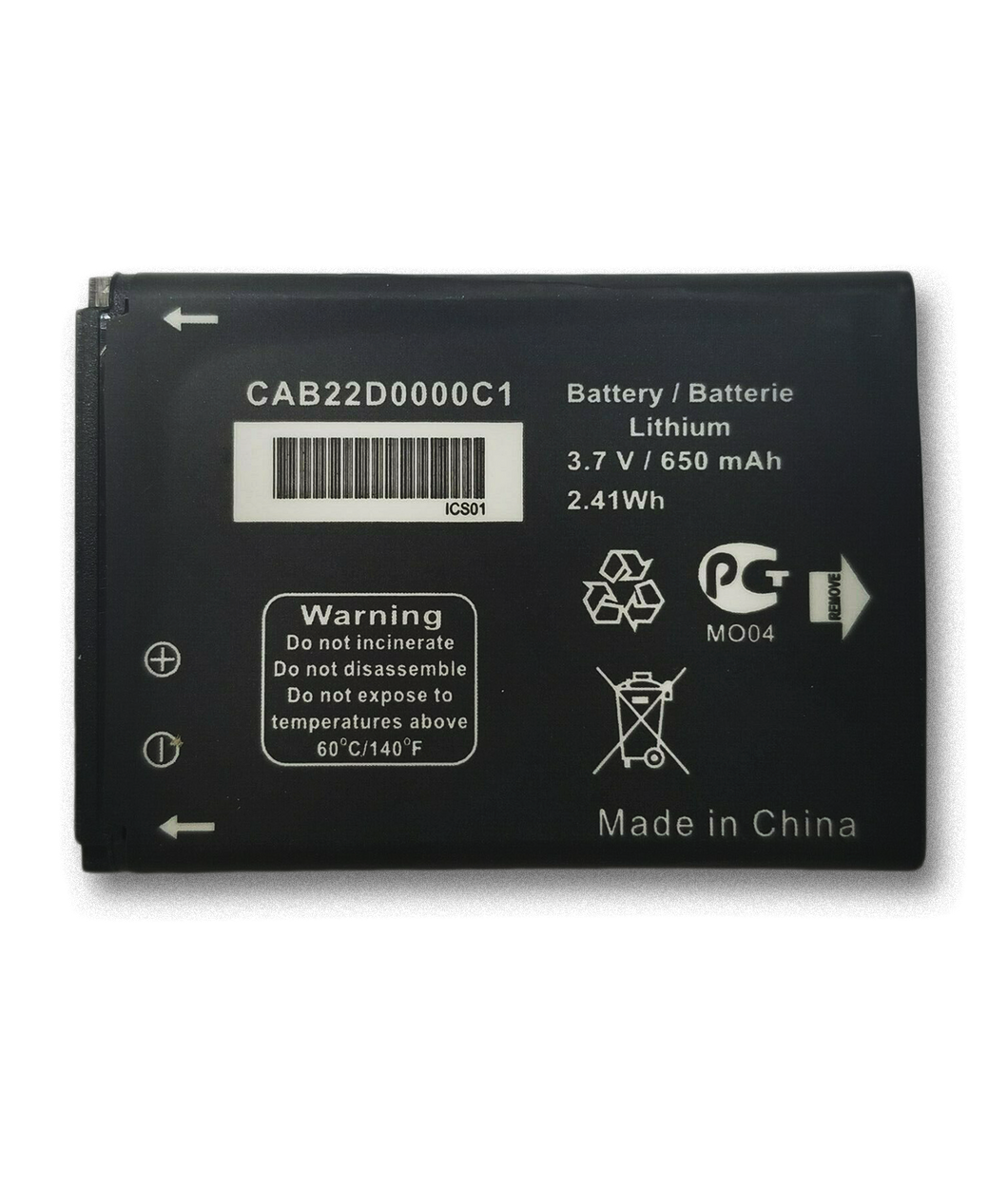 Replacement Battery for Alcatel 2010D CAB22D0000C1 CAB22B0000C1 OT-356 OT-665 650mAh