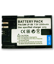 Load image into Gallery viewer, Replacement Battery for CANON SLR 60D,70D 80D MKII LP-E6 LP-E6N 2200mAh

