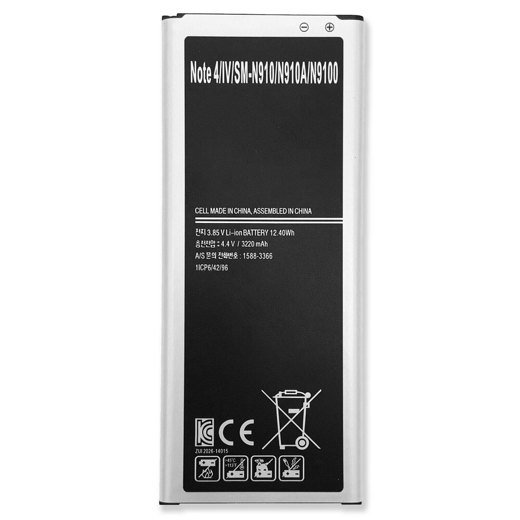 New For Samsung Galaxy Note 4 Li-ion 3.85V Battery EB-BN910BBU 3220mAh SM-N910