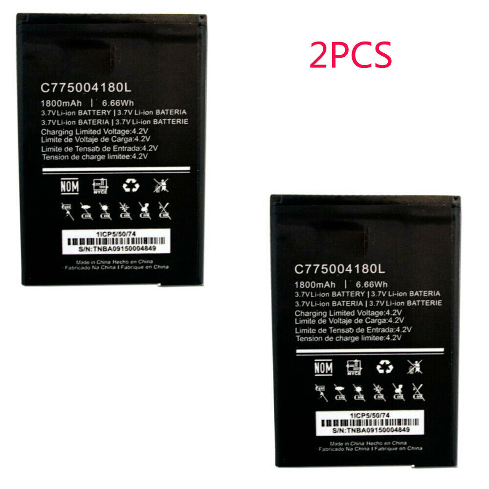 2PCS Replacement Battery For BLU STUDIO 5.0 C D536U C775004180L 3.7V 1800mAh