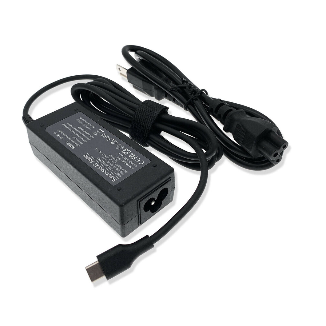 AC Adapter Charger For HP Chromebook 11a-nb0013dx 1N091UA USB-C Power Cord
