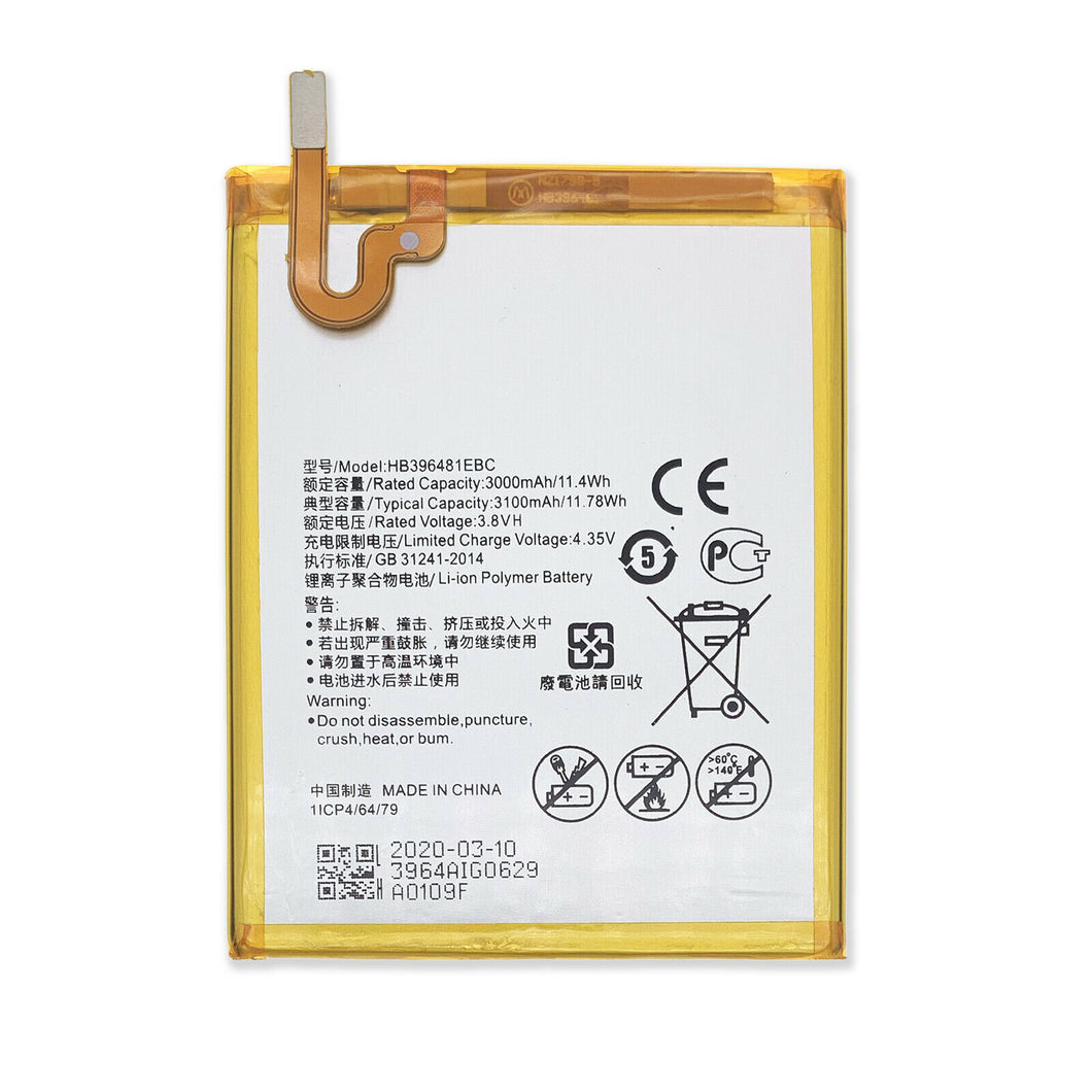 3100mAh 3.8V Internal Battery For Huawei Honor 5X G7 Plus G8 G8X GR5 HB396481EBC