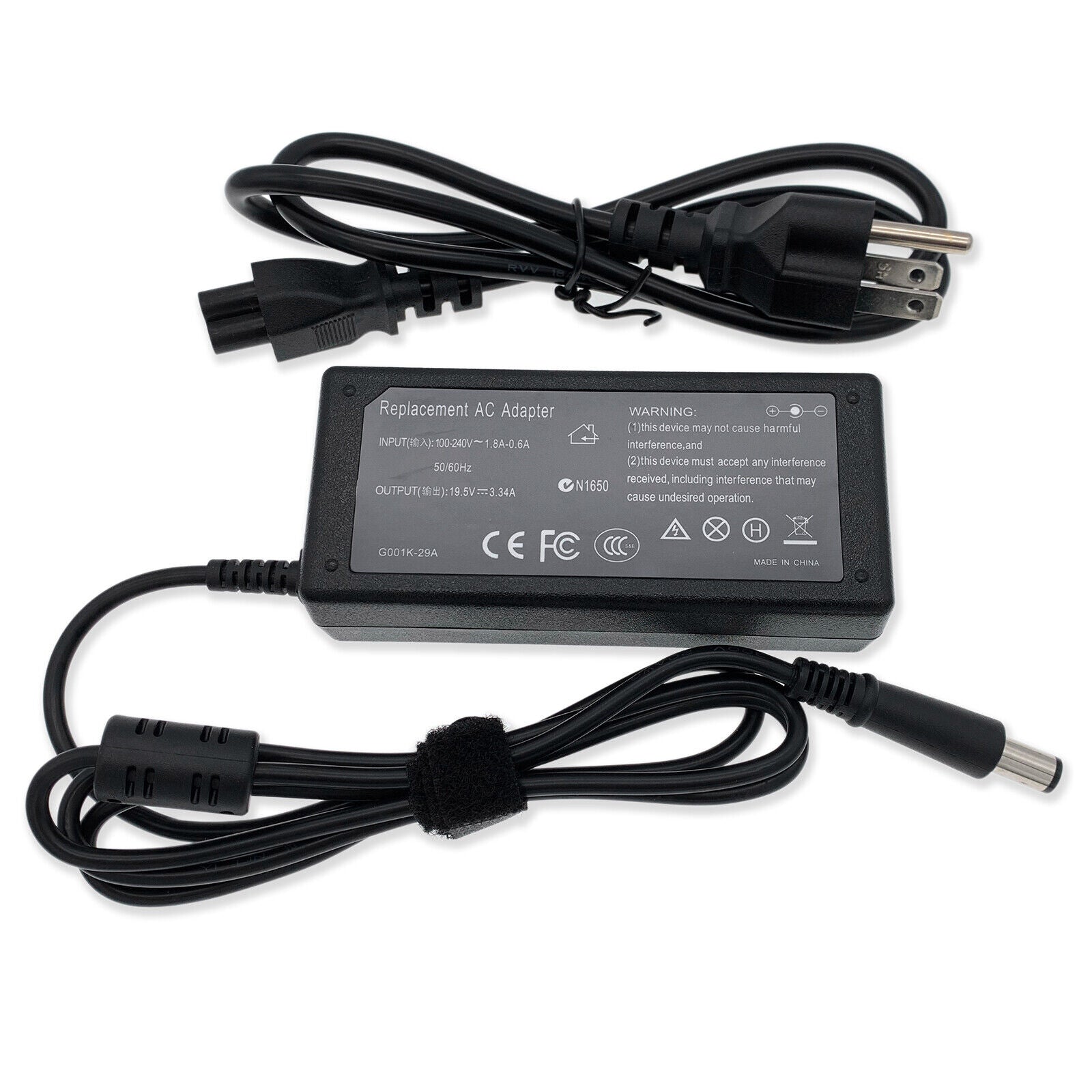 65W AC Adapter Charger For Dell Inspiron 15, Latitude, Chromebook – 19.5V, 3.34A
