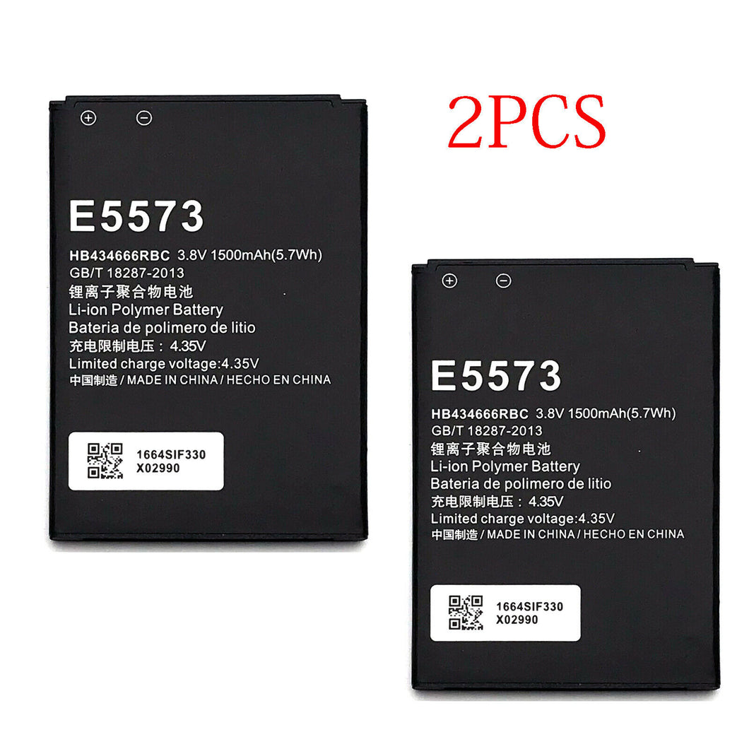 2Pcs 1500mAh Battery For HB434666RBC Huawei E5573 E5573S E5573s-32 E5573s-320