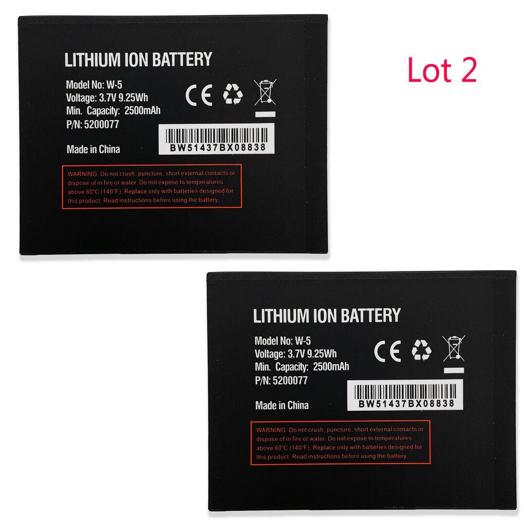 Lot2 ReplacementBattery For Mobile WiFi Hotspot Netgear AirCard 770S 771S W-5 W5